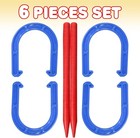 Horseshoes Tossing Game Set - 4 Horseshoes And 2 Stakes - Outdoor Fun