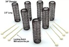 14 Pc Vintage Style Hair Roller Medium Brush Rollers   Pins Mesh Hair Curlers Wi