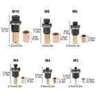 58pcs Manual Rivet Nut Tool Kit M3-m10 Carbon Steel Threaded Inserts Auto   Diy