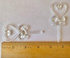 12 Vintage Wedding Shower Cupcake Toppers Picks Swan Heart Dove New Old Stock