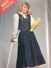 1980s Butterick See   Sew 5319 Vtg Sewing Pattern Girl Vest Skirt  Size 10 12 14