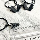 Lot Of 5 Black Metal Curtain Rings With Clips