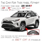 For Toyota Rav4 Oem Design Wheel 17    17x7 2019-2024 Gloss Black 4 Pcs Rim 75240