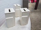 Vintage Rare 1930 Porcelain Komb Kleen Barber Comb Sterilizer Set Of 3