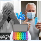 2pc Weekly Pill Box Organizer 7-day Organizer Case Medicine Box Four Times A Day