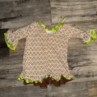 Thanksgiving Dress Girls Size 24m Turkey Appliqu   Ruffles Bow Rare Editions