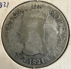 1821 Colombia 8 Reales Pomegranate Cundinamarca Silver Sc028