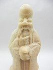 Antique Chinese Asian Hand-carved  Soapstone 8  Wise Old Man Statue Figurine