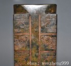 8 6 old Chinese Liangzhu Culture Old Jade Carved Sacrifice Jade Cong Statue