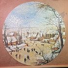 Vintage 1973 Springbok Round Brueghel Winterscape Puzzle Complete Ice Skating