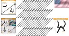 100 Pcs Stainless Steel Peg Board Hooks - 10 Inch  Black
