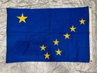 Vintage Alaska Territory   State Flag - Cotton - 2x3 Ft - Zinc Grommets Ww2 Era