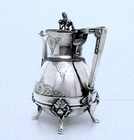 1869 Webster Mfg Co  High Victorian Eclectic Greek Gothic Rococo Figural Teapot