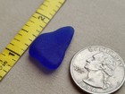 Pure Beach Sea Glass Surf Tumbled Cobalt Blue Navy Ocean Frosted Pendant V08