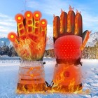 Heated Gloves Electric Rechargeable Battery Hand Warm Windproof Thermal Winter