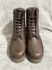 Levi s Men s Brown Synthetic Lace-up Combat Ankle Boots Us 9 Round Toe