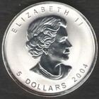 2004 Silver Maple Leaf Monkey Privy With Coa -  Only 25 000 Worldwide - 1oz         