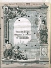 Set Of 2 France City Of Paris Loan  Stock Certificate bond 1912