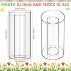 Double-walled Glass Cylinder Vases  Glossy  L  7 9   W  3 9 -2 0 