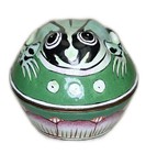 Cloisonne Toad Frog Trinket Box Enameled Metal Ring Holder