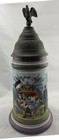 German Regimental Beer Stein  Porcelain Lithophane Vintage 1910