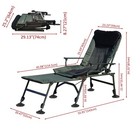 Portable Folding Camping Carp Fishing Chair Bedchair Garden Recliner Armchair