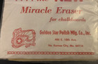 Vintage Golden Star Chalk-go Cloth The Miracle Eraser For Chalkboards