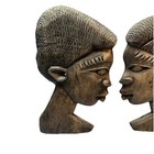 Vintage Hand Carved Wood African Sculpture Woman Statue Tribal Art 9    Ghana