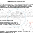 Sterile Tube Feeding Kit   Milk Whelping Puppy Kitten Small Animal 4 5 6 Or 8 Fr