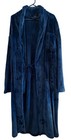Ross Michaels Mens S m Fleece Navy Blue Bathrobe Robe Belted Tie Soft Luxury