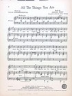 All The Things You Are Sheet Music Very Warm For May 1939 Musical Flop Kern