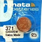 Renata Watch Battery Sr920sw  371 Silver Oxide - 2pc Pack