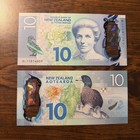 2015 New Zealand 10 Dollars Polymer Banknote  P192  Unc  Prefix Bl