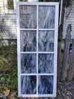 Antique Wooden Window Frame Glazed With Stained Glass