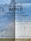 1975-11 Vintage Map The Political physical World National Geographic Dual Side
