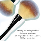 Foundation Brush  Large Powder Brush Flat Arched Premium Durable Kabuki Makeup B