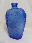Vintage Cobalt Blue Libby Glass Bottle 8 5  Tall With Embossed Sea Shells Canada