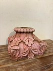 Antique Wooden Column Base Garden Stool   French Colonial Hand-carved