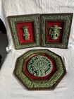 Vintage Rare Set Of Azteca  maya Wall Art