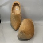 Wooden Shoes Clogs Dutch Holland Wood Vintage Hand Carved Unpainted 27 Cm