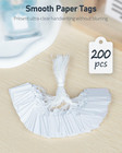 200 Pcs Price Tags 1 Inch Writable Price Labels White Pricing Display Tags For P