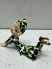 Vintage Lefton Japan Holly Elf Pixie Girl Green Figurine Spaghetti Hair