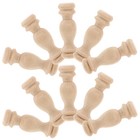  10 Pcs Solid Wood Column Flower Pillar Dollhouse Staircase Spindles