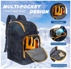 Ski Boot Bag - 50l Waterproof Ski And Snowboard Boots Travel Backpack For Skis 