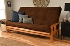 Futon Cover Only Chocolate Microfiber Fabric Fits 6-8 Inch Mattress  queen Size 