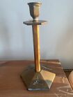 One Vintage Brass Candle Holder B h  205 Bradley   Hubbard Arts   Crafts 8 1 2 