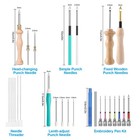 All-in-one Punch Needle Kit Adjustable Embroidery Set W  Hoop Needle Storage Box