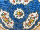 Vintage Rare  distinctive Blue Enamel Floral Design  Stratton Compact