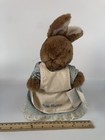 Vtg Eden Mrs Rabbit Plush 12  Beatrix Potter Peter Brown Bunny Apron Dress Tags