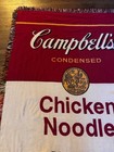 Campbell   s Soup Throw Blanket With Fringe Chicken Noodle Soup Classic 48x68 Usa